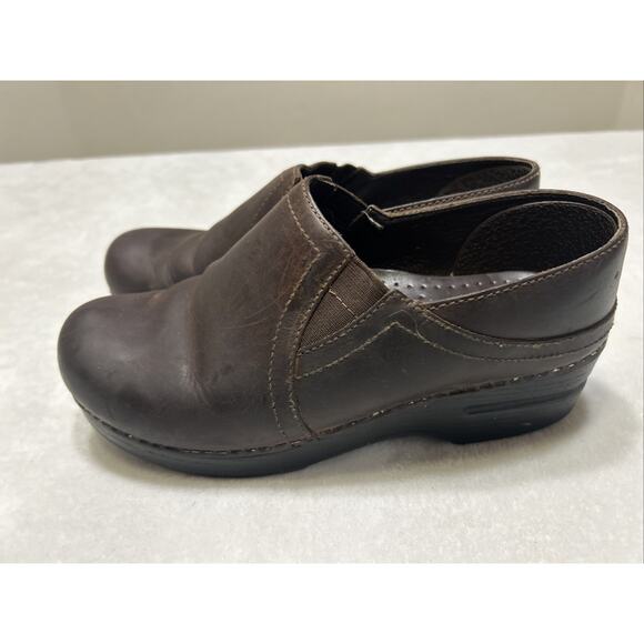 Dansko Women’s Shoes Clogs Size 37 US 7 Brown Leather Professional Nurse Slip On - Picture 4 of 8